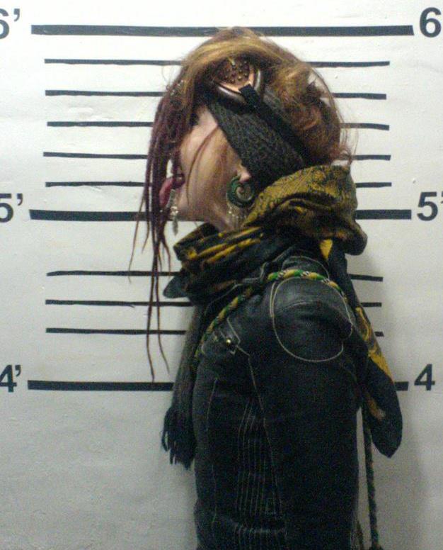 Female model photo shoot of Pippi Fyrecracker Foxx in ottawa's jail hostel