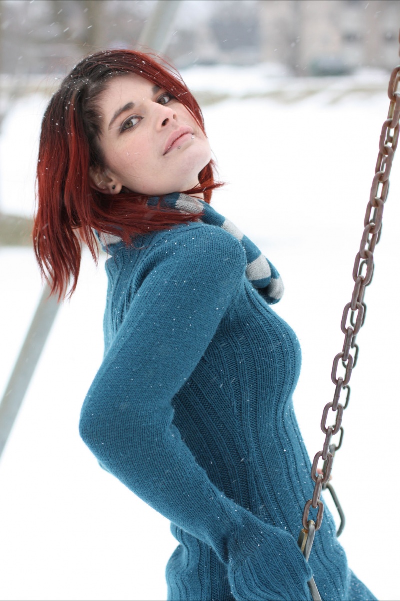 Female model photo shoot of SnowFlakeJ by Justin Bastin