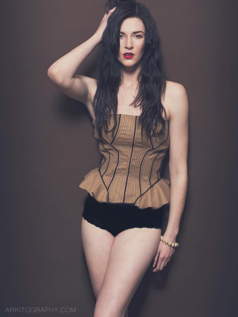 Female model photo shoot of Trang Nguyen Designs