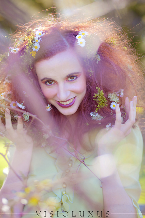 Female model photo shoot of SageBell, makeup by The Bird Bones