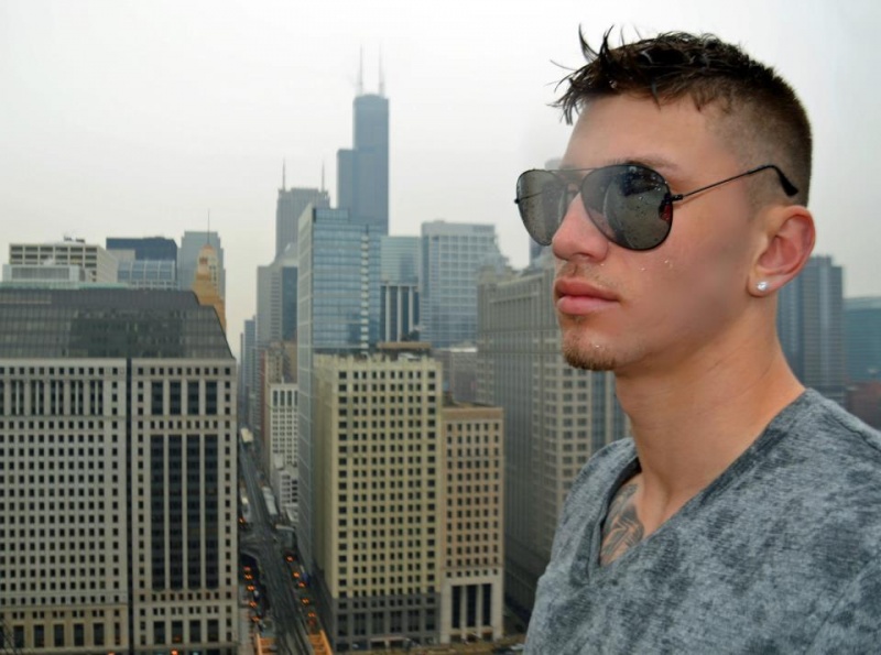Male model photo shoot of Masson Channing in Downtown Chicago