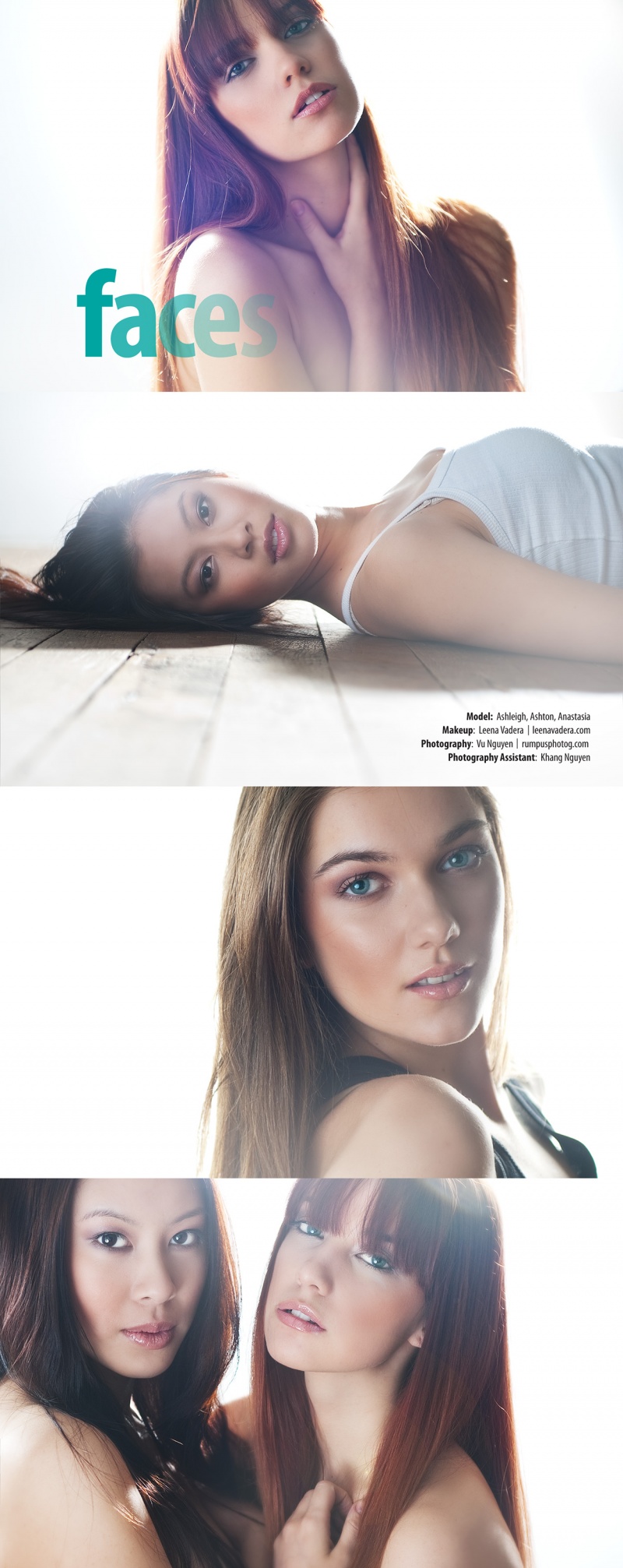 Male and Female model photo shoot of Rumpus Photog-Vu, Ashleigh Blair and Anastasia Moss, makeup by Leena Vadera 