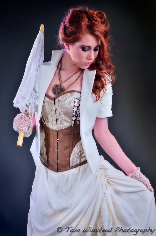 Female model photo shoot of Meschantes Couture by Tom Winstead