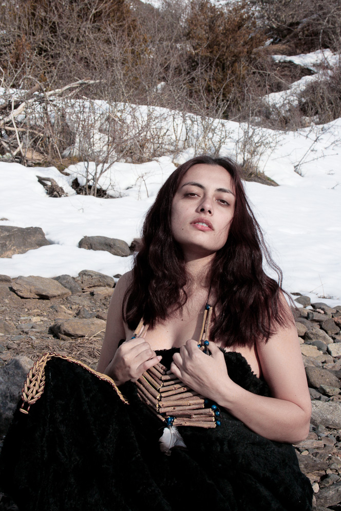 Female model photo shoot of RIGA_HOFFEN in pirineos. Spain