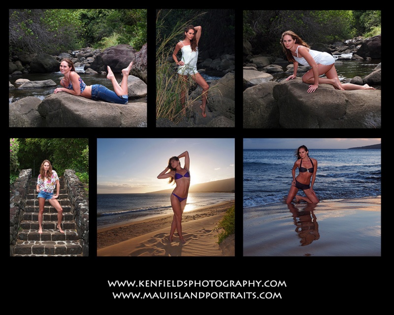Male and Female model photo shoot of Ken Fields Photography and Eleya Maureen in Iao Valley and Kealia Beach