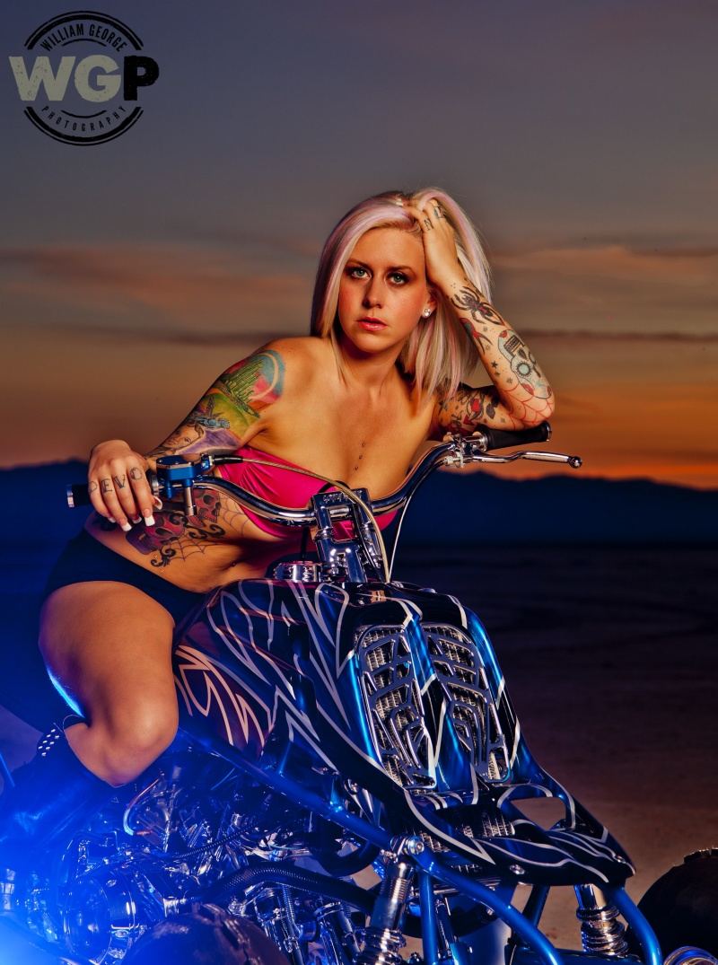 Female model photo shoot of Ms Rachel Lynn by WG Pix in Dry lake bed outside of Las Vegas