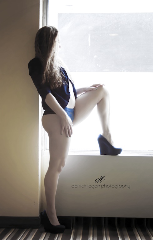 Female model photo shoot of  B Marie by DerrickLoganPhotography
