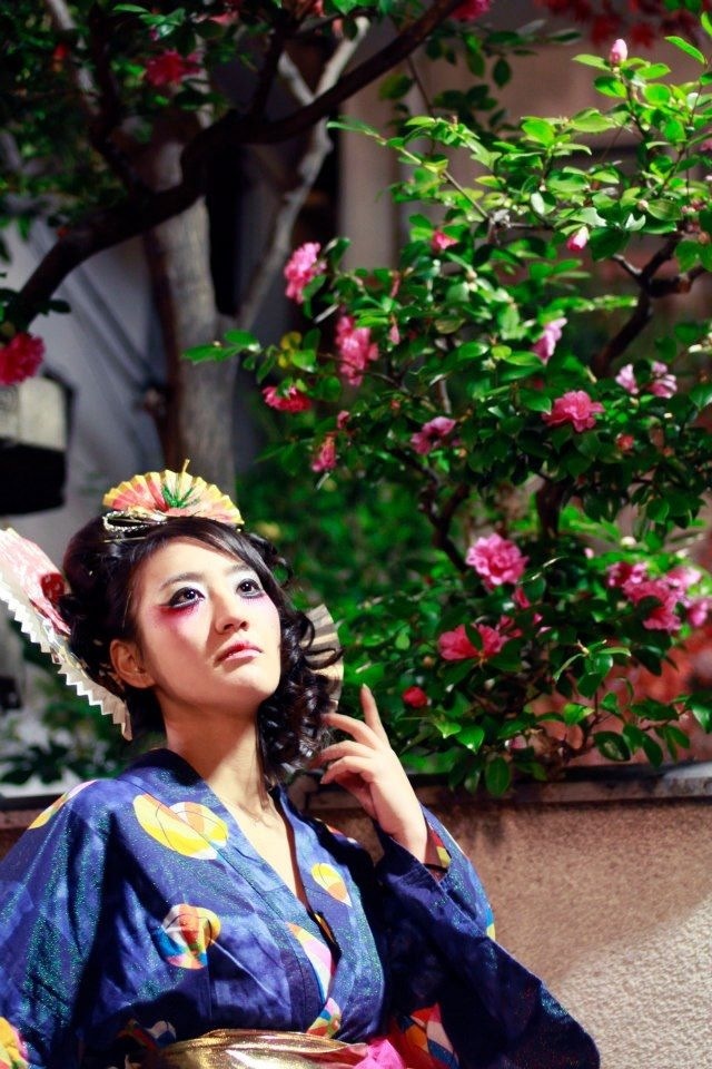 Female model photo shoot of Moet N in Tokyo, hair styled by Yuka Ikegami 