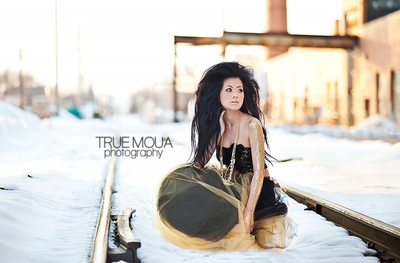Female model photo shoot of True Moua Photography