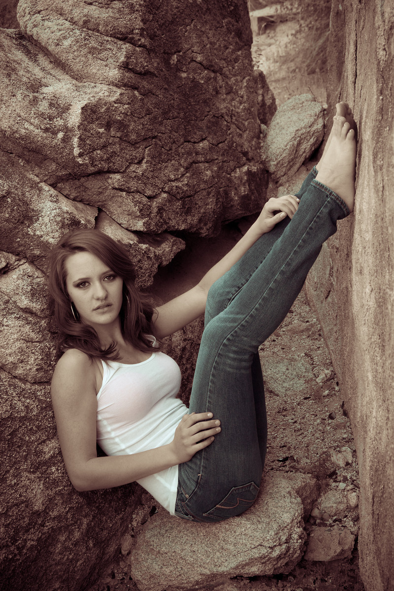 Male and Female model photo shoot of Pitch Black Images and Carly Schweigert in South Mountain
