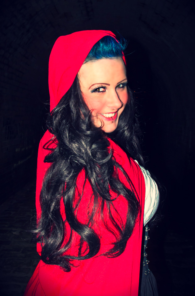 Female model photo shoot of Miss Tattoo in widnes tunnels
