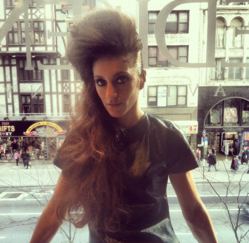 Female model photo shoot of AlessiaGC in Redken Exchange NYC photoshoot