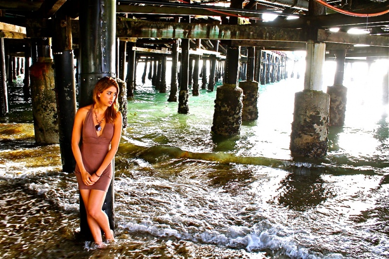 Female model photo shoot of Sammy Rose  by Mike Batz Photography in Redondo Beach Pier
