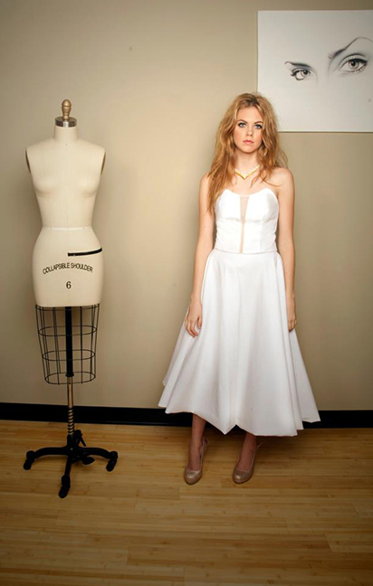 Female model photo shoot of V Skeete, clothing designed by Val Skeete