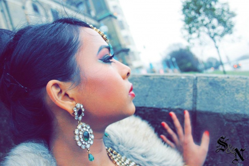 Female model photo shoot of Sheuly Begum  in London