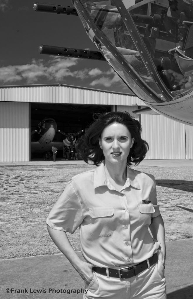 Female model photo shoot of Fallyn Angel by Frank Lewis Photography in Warbird Museum, Florida