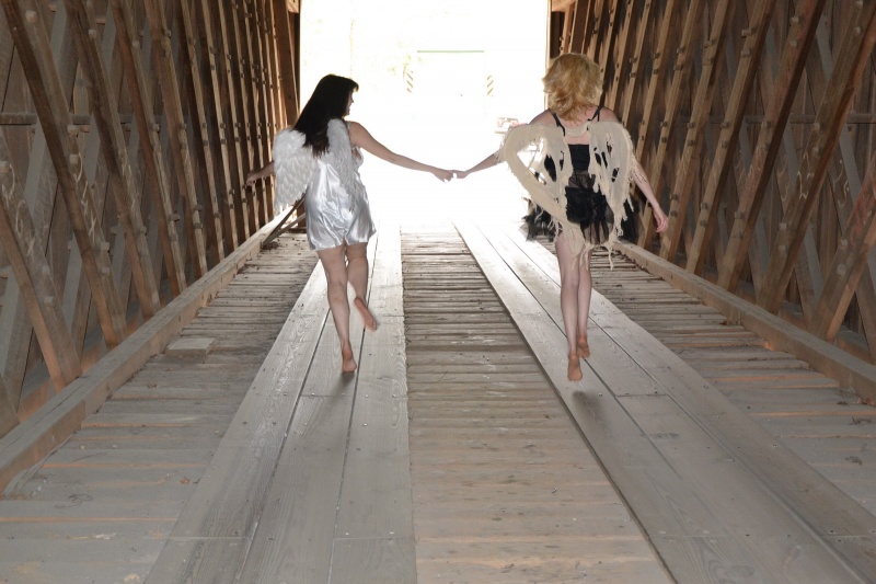 Male and Female model photo shoot of Field Of Visual Dreams, Thonnesen and MarissaBennett in Elder Covered Bridge