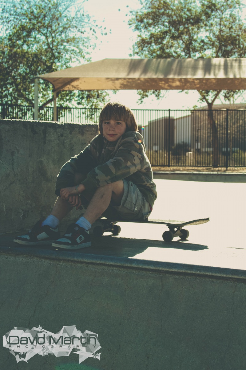 Male model photo shoot of David  Martin in Rio Vista Skate Park Glendale Arizona