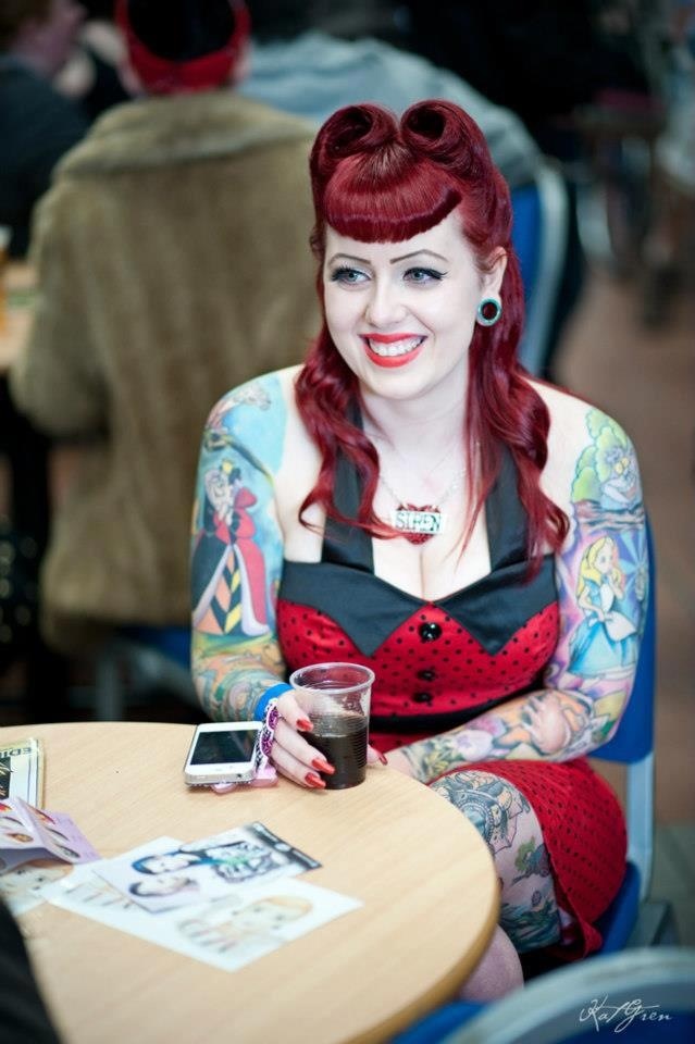 Female model photo shoot of Keziah Stevenson  in Scottish tattoo convention
