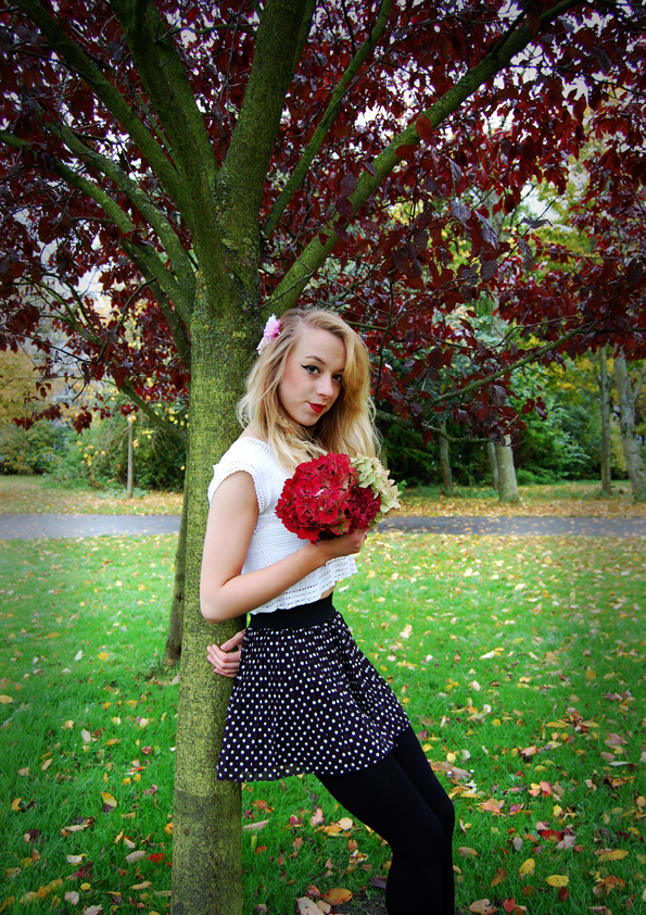 Female model photo shoot of Nicola S Kitching in Leazes Park Newcastle