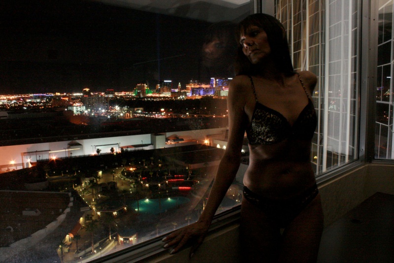 Male and Female model photo shoot of Lightcicle Arts and Bobbie Model in Las Vegas Hotel (Hilton) Room 1702