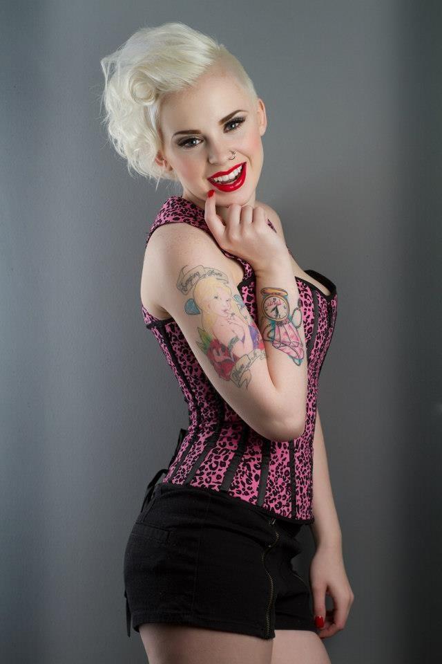 Female model photo shoot of ladyqueenobscene, hair styled by leanne crossan mua