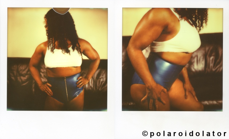 Male and Female model photo shoot of polaroidolator and Kayla_Black in Austin, TX