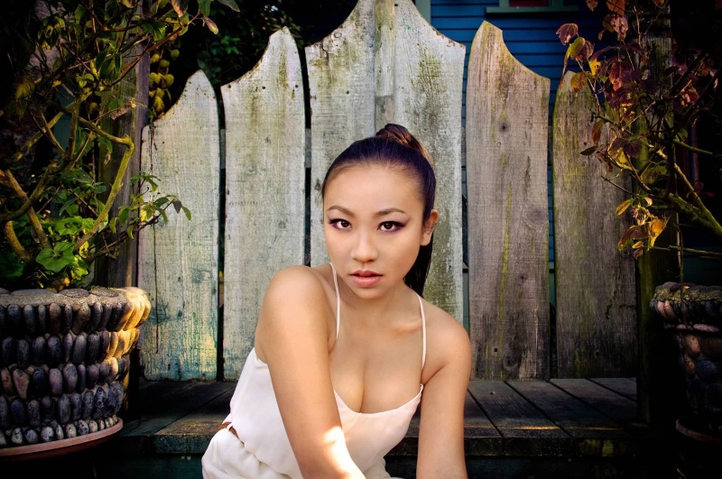 Female model photo shoot of Melody Fu and Murphy Yun in Venice Beach