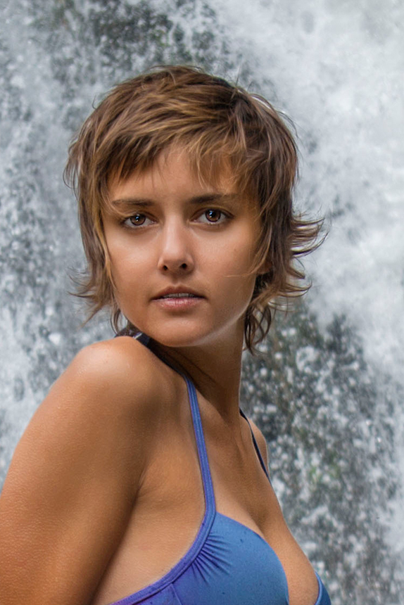Female model photo shoot of Marie Ray Smith in Hoopii Falls