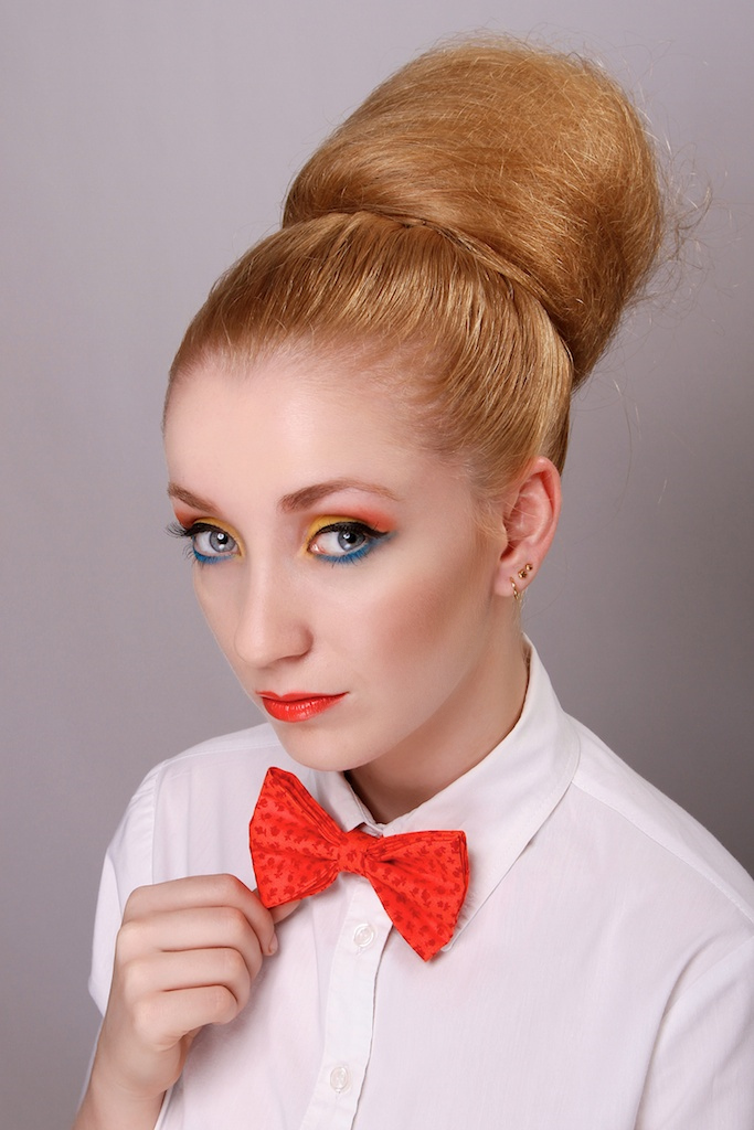 Female model photo shoot of H Jay, makeup by Kathryn Baker