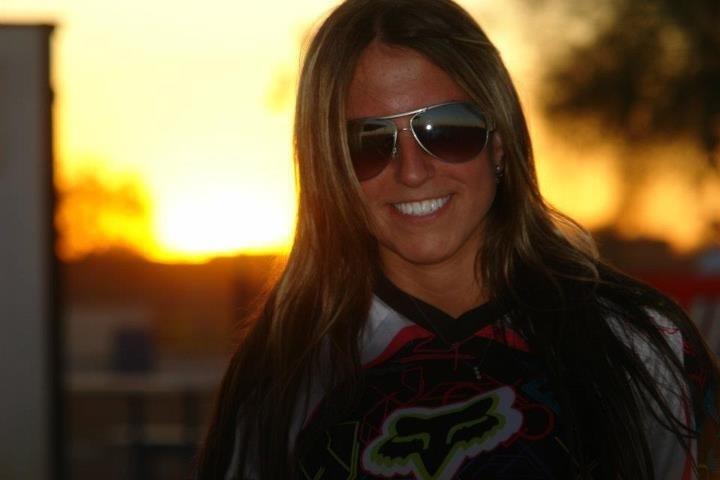 Female model photo shoot of Arielle Raveling in Speedworld motocross park Surprise, Arizona