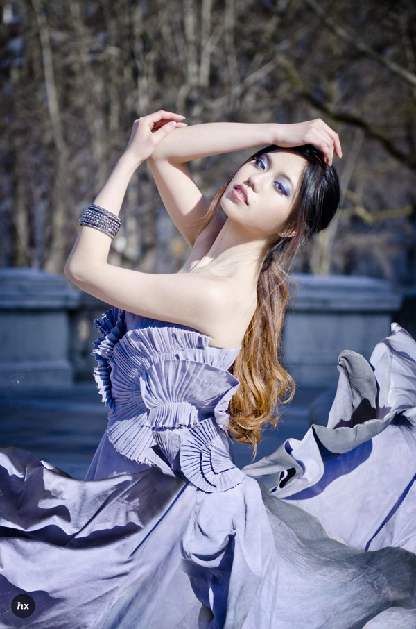 Female model photo shoot of Helen Xue in Central Park, NY