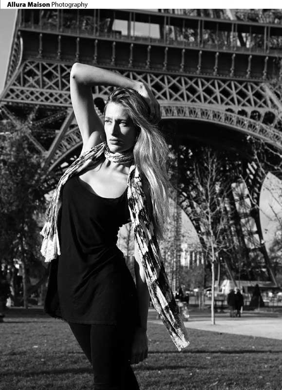 Female model photo shoot of Allura Maison in Paris, France