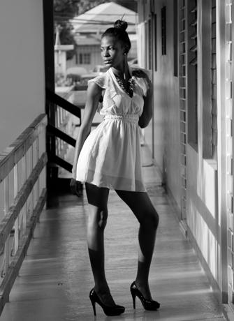 Female model photo shoot of Sasha Henry in Cannon Court, New Kingston Jamaica