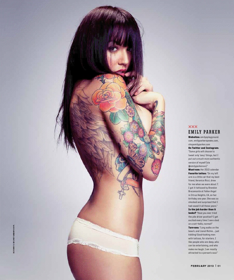 Female model photo shoot of Emily Parker in Los Angeles, CA, published by Inked Magazine