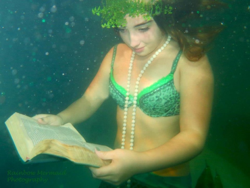Female model photo shoot of Rainbow Mermaid Photog in FLOW Aquatics Swim School Pool