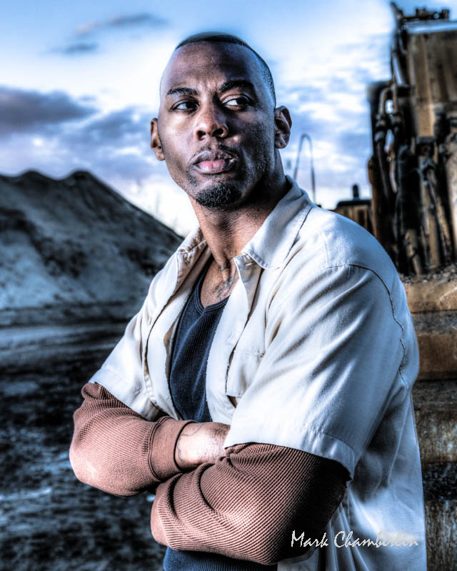 Male model photo shoot of Chamberlin Photography and Mark  Anthony in Job Site - Lansing, MI