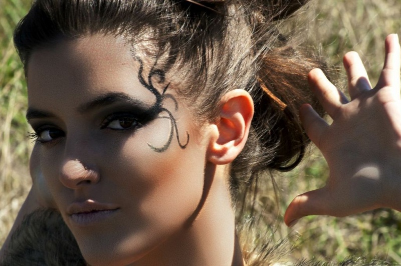 Female model photo shoot of Sofia Brandt by Stephanie Quates in Houston, TX, makeup by Sarah Bhanji