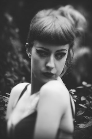 Female model photo shoot of Laura Gibb by Leah Henson, wardrobe styled by TransFattyAcid Styling