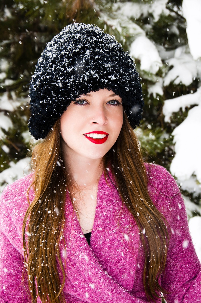 Male and Female model photo shoot of FabulousFotos and Noelle Dingman in Colorado during a real snow storm