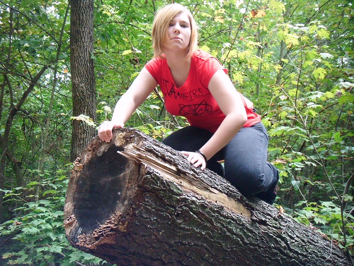 Female model photo shoot of Nataska in back woods of Ellijay, GA