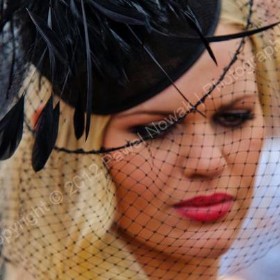 Female model photo shoot of blonde dani in Galway Races