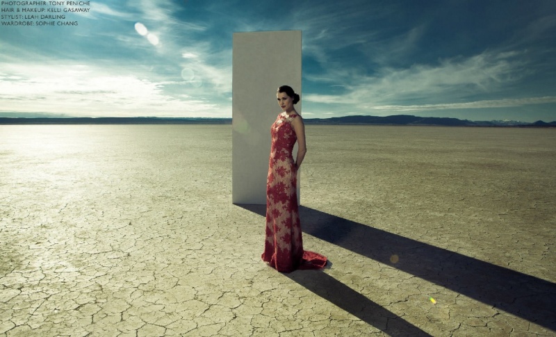 Female model photo shoot of KelzBeauty in Alvord Desert, OR