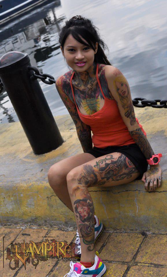 Female model photo shoot of TaTTooEd KiTTiE in Philippines