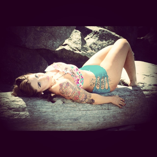 Female model photo shoot of Havana Blue by Kelvin Brink in Point no Point Beach