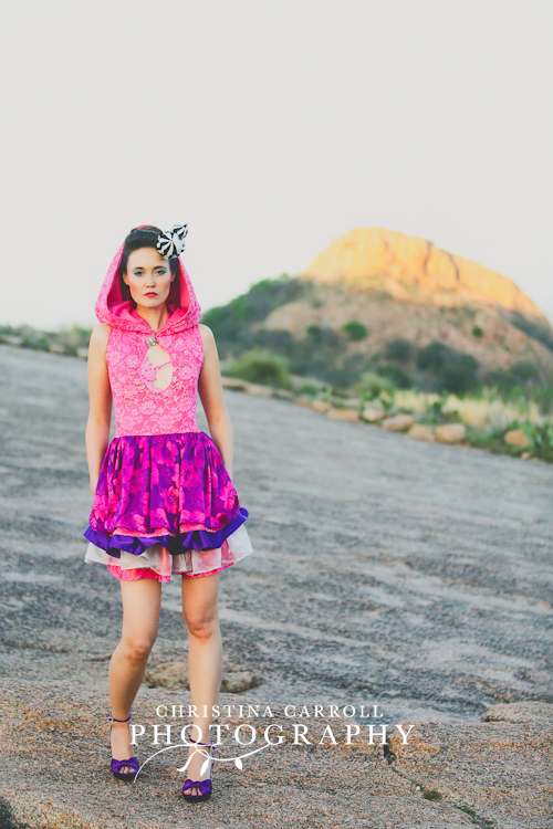 Female model photo shoot of Raven Camacho in Enchanted Rock
