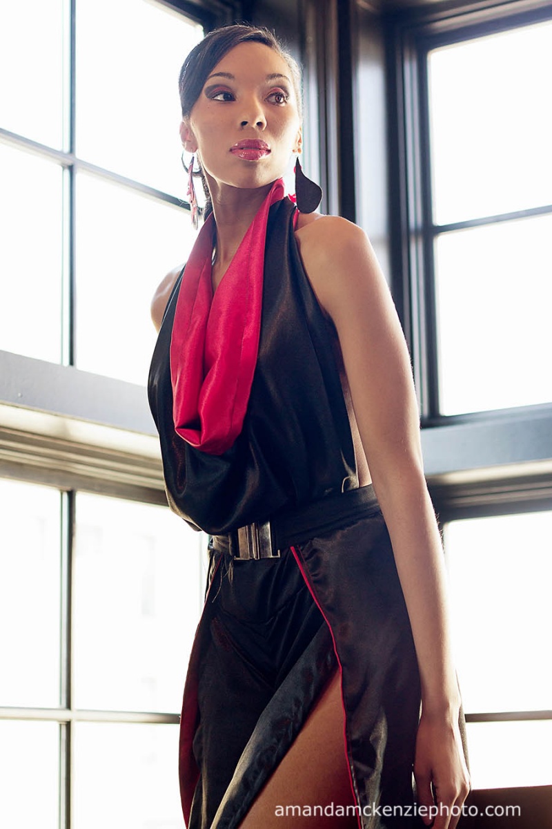 Female model photo shoot of Amanda McKenzie Photo and Rischia Phinisee, clothing designed by Jae Amour