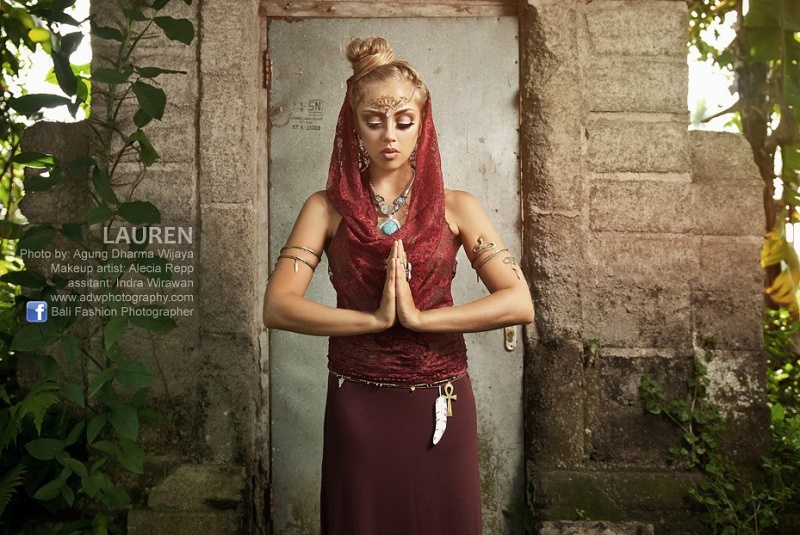 Female model photo shoot of Alecia Repp in Tampak Siring, Bali, Indonesia