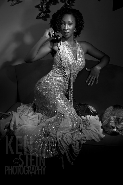 Female model photo shoot of Latoya Toya by Ken Stein Photography, makeup by Vonnie Jay beauty