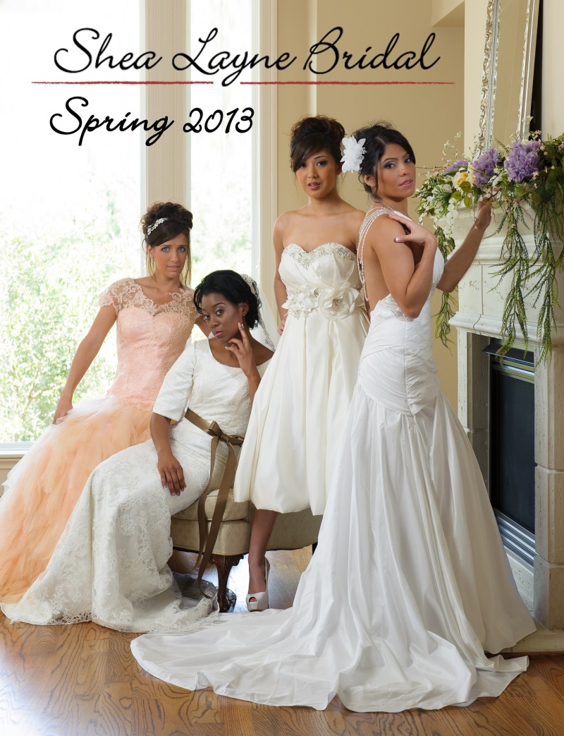 Female model photo shoot of Shea Layne Bridal, Rie Rie, Tiffany Tangg and LHT by Richard Allen McIntyre in Houston, makeup by Amore Monet